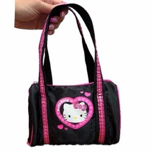 Hello Kitty Black and Pink Mini Duffle bag Handbag Purse